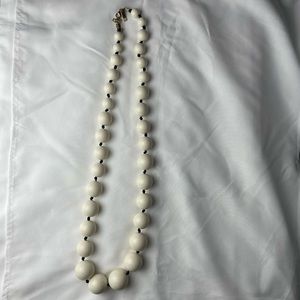 Inc cream white graduating beaded necklace